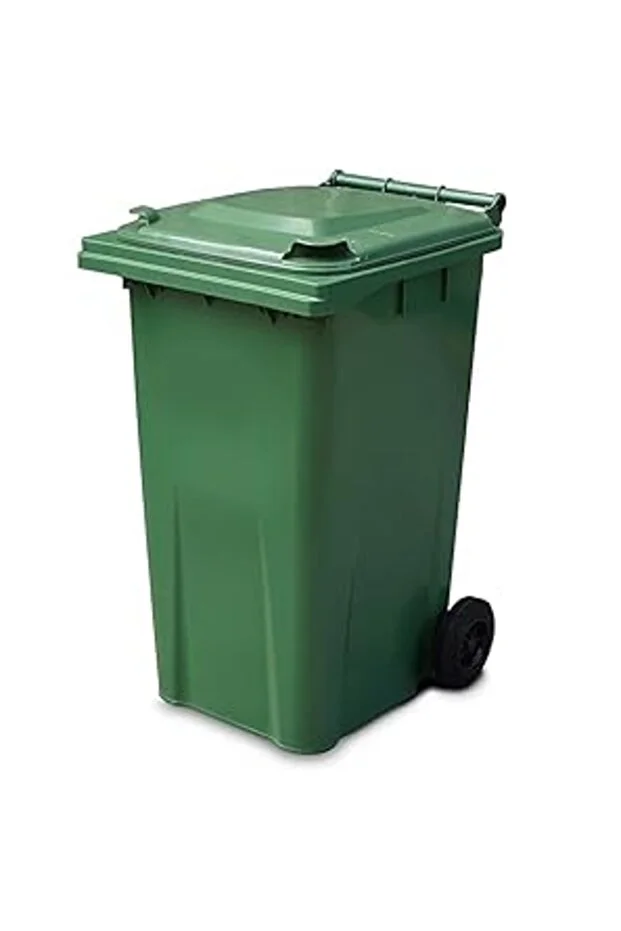 Plastik Çöp Konteyneri 240 Litre Konteyner - A+ Isıya Karşı Dayanıklı Malzeme - Yeşil